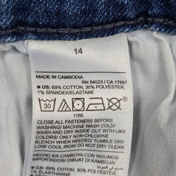 Old Navy Womens Wow High-Rise Denim Shorts Size 14 Blue Cotton Blend - Picture 3 of 4